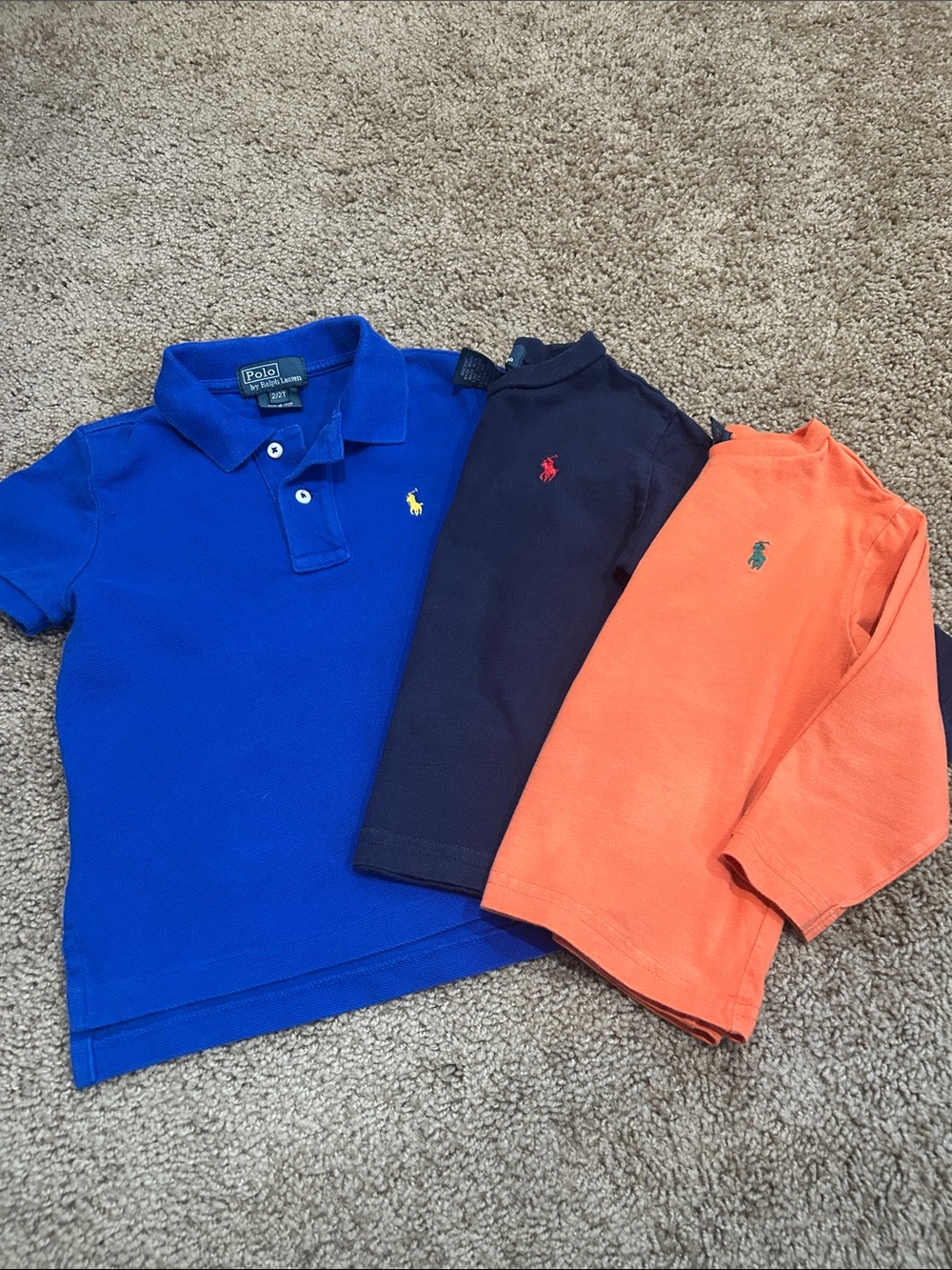 Polo by Ralph Lauren Royal Blue, Navy & Orange Kids Polo and Tops